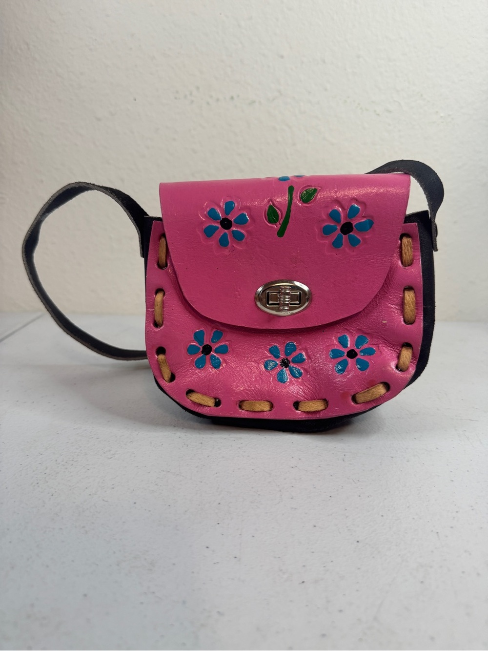 Pink Floral Crossbody Bag